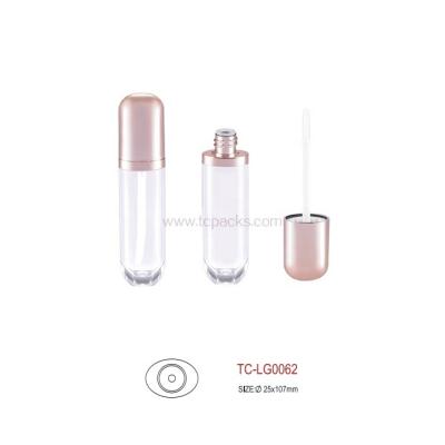 China Eco-friendly round logo plastic empty round tube lip gloss brush lip gloss tubes container packing cutom for sale