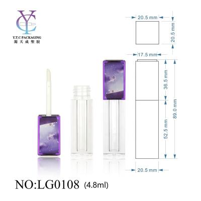 China Plastic Cosmetic Containers Tube 4.8ml lip gloss lip gloss tube wand tube empty container packaging for sale