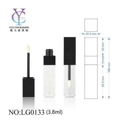 China Mini Lip Gloss Tube 3.8ml Lip Gloss Tube Packaging Double Layer Lip Gloss Containers Plastic Empty Tube Container for sale