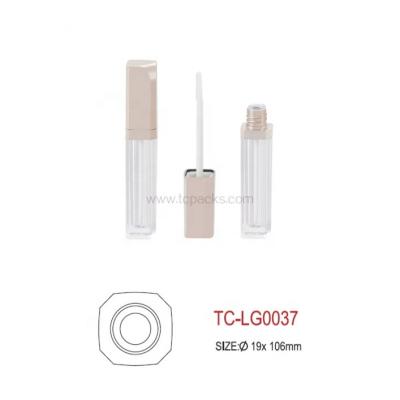 China Custom logo square empty plastic tubes lip gloss tube lip gloss tube container plastic cosmetic packaging for sale