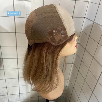 China Wholesale Virgin Human Hair Straight Silicone Raw Wigs China Medical Wig For Alopecia Patients Glueless Hand-Tied Medical Wig for sale