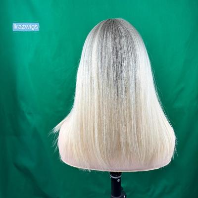 China Salon Straight Template Customized Full Hand Glueless Hair Hand-Tied Medical Wig Soft Silicone For Alopecia Patients for sale