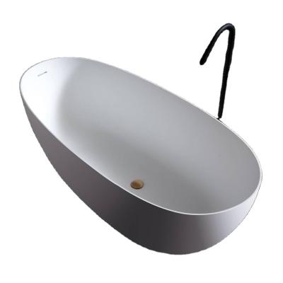 China Modern Design Freestanding High End Solid Corian Outdoor Bathtub For Bathroom Soaking for sale