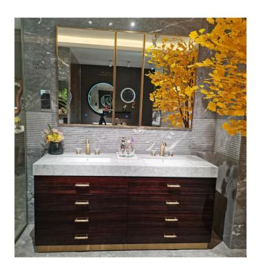 China Modern MDF Cabinet Bathroom Vanity For Toilet With Single Basin In America Cheap Price Sale for sale