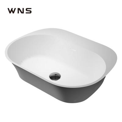 China Modern High Grade Artificial Stone Wash Basin Bathroom Square Sinks Cabinet Lavabo Solid Surface for sale