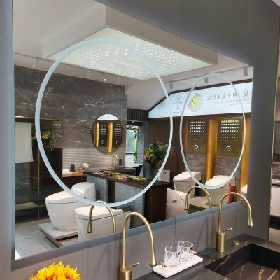 China 2021 Unique Design Bright Luxury Bathroom Led Lighted Mirror For Bathroom Cabinet Accessories With Prototype Lens In Factory Price Sale for sale