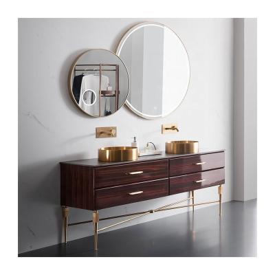 China 2021 NEW DESIGN luxury bathroom cabinet bath designs with solid wood shinning surface for sale