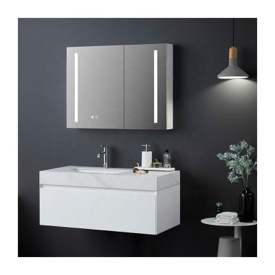 China Modern Corner Bathroom Sink Vanity Cabinet Stone Wooden EUROPEAN Mueble de bano Storage Cabinet for sale