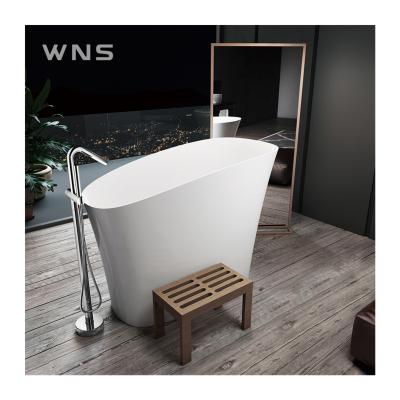 China Freestanding Freestanding One Piece Lounger Bathtub Manufacturer Artificial Stone Bathtub For Hotel Villas for sale