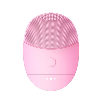 China Face Cleansing Silicone Ultrasonic Vibration Brush USB Charging Face Pore Deep Clean Electric Facial Cleanser for sale