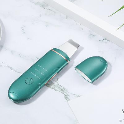 China Best DEEP CLEANING Gift For Women Dead Skin Remove Facial Spatula Machine Face Peeling Ultrasonic Skin Scrubber for sale