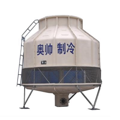 China food & Beverage Plant 100 Ton FRP Round Counterflow Cooling Tower Manufacturer For Water Recycling for sale