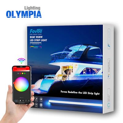 China New Fovaa APP Remote Control Waterproof Boat IP68 12V RGBW Boat Led Strip Light for sale