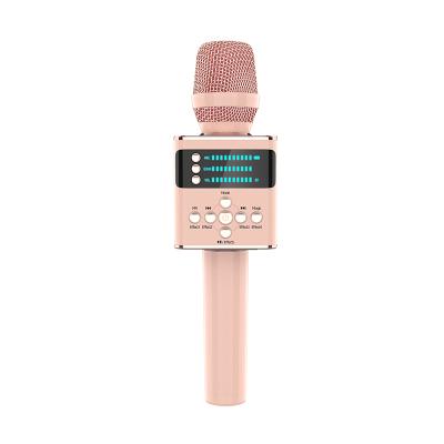 China Handheld Kids Toy Sing Mike Wireless Speaker V28 Karaoke KTV Hot Sale Wireless Microphone Kids Gift Headset Microphone With LED Light for sale