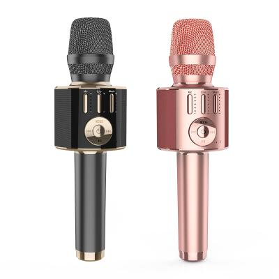 China New Handheld Wireless Outdoor Portable Karaoke Birthday Party Microphone Bluetooths Singing Microphone Speaker Capacitive Radio USB for sale