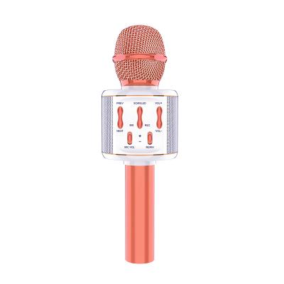 China Karaoke Gift Headset Microphone K9 Best Birthday Home Microphone Portable Wireless Microphone Speaker For Kids for sale