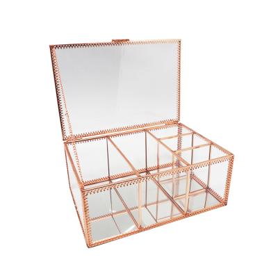 China HX-8079 Jewelry Box Manufacturer Handmade High Quality Glass Jewelry Box for sale