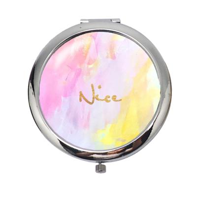 China Decorative Compact Mirror Marilyn Logo Lighted Private Image Hand Held Led Compact Mirrors for sale