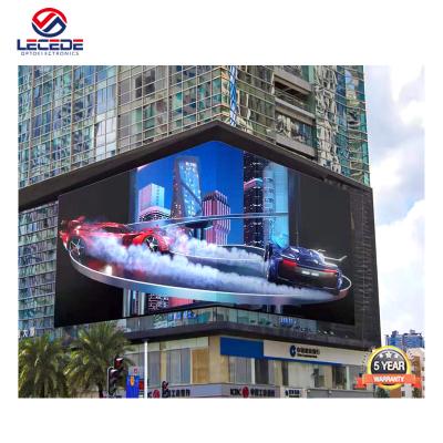 중국 P6 P10 P6 P10 Large Outdoor Indoor Giant Advertising Curve Video Wall Animation Media Curve Video Wall 3d Building Naked Eye Led Screen Display 판매용