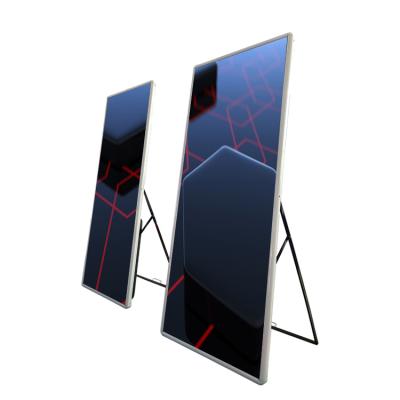 Κίνα Portable P2.5 P3 Indoor Indoor Full Color Programmable Digital Media Advertising Led Display Smart Mirror Poster Screen προς πώληση