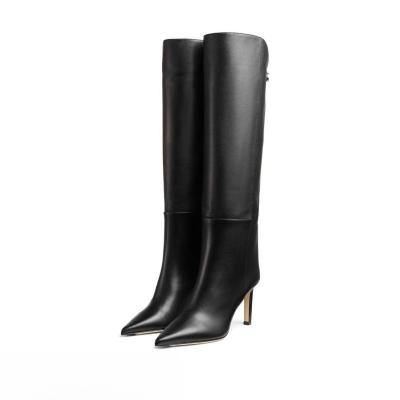 China Fashion Trend 2023 botas de invierno para mujer wide shaft femininas pull-on botas altas hasta la rodilla for sale