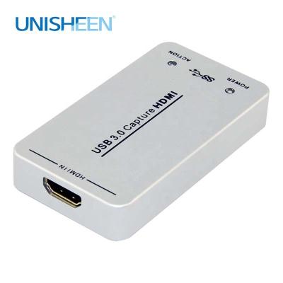 China Unisheen USB3.0 VIDEO CAPTURE Box Grabber Dongle Game 60FPS HDMI Streaming Live Stream Broadcast 1080P OBS vMix Wirecast Xsplit UC3200H for sale