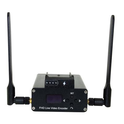 China Unisheen H.265 H.264 Encoder 2.4G 5.8G Wifi Transmit Video IP Rtmp Live Streaming Obs Vmix Youtube Facebook Encoder BM3300BL-H for sale