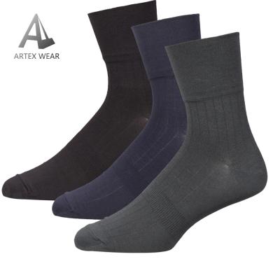 China Snagging Resistance Non Binding Top Mens Cotton Dress Socks Mens Wide for sale