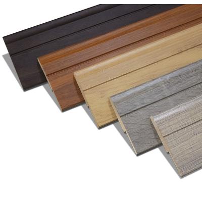 China Anti-scratch MDF/HDF skirting skirting board covered with pvc grain aluminum wood pattern for sale