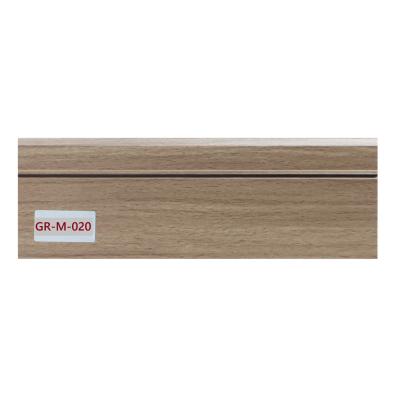 China Anti-scratch MDF HDF skirting board with vinyl wrap flooring accessory plinth for sale