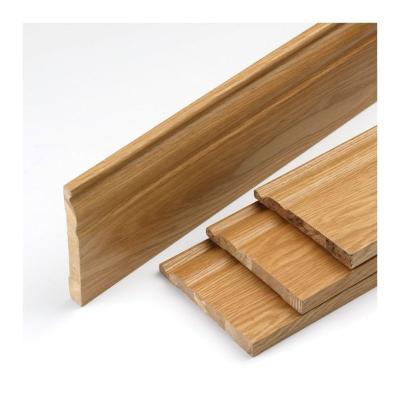 China Sourced real sustainable wood veneer lacquered wood skirting board for sale