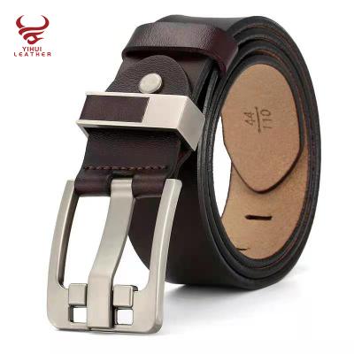 China 2021 fashion luxury men's full grain leather casual genuine leather Jean Man Belt vintage genuine leather belt for sale