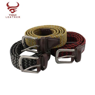 China Unisex Woven Elastic Stretch Belt Fashional Waistband Men Canvas Ethnic Braided Elastic Stretch Belt Sports Elastic Waistband for sale