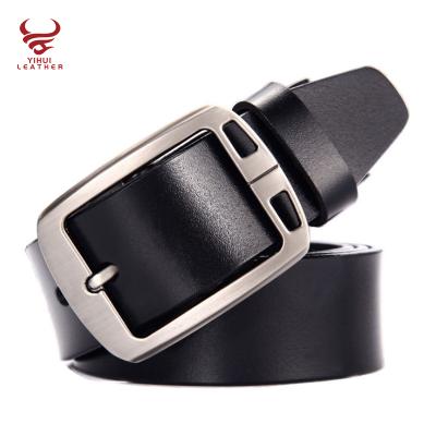 China HIGH QUALITY COW LEATHER custom design full grain men jeans belt genuine leather pin buckle leather belts for sale