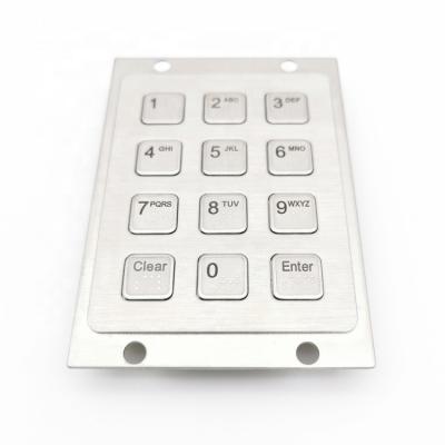 China Long Service Life 3X4 ip65 USB Metal Braille Stainless Steel Numeric Door Lock People Blind Keypad for sale