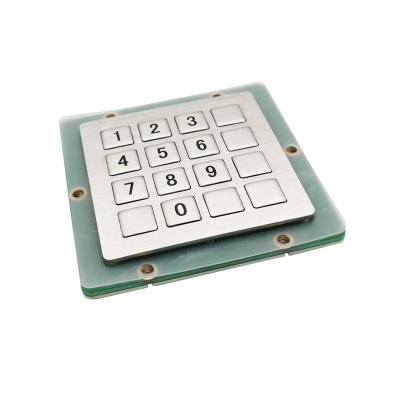 China Outdoor Custom 4X4 Stainless Steel Waterproof Digital Industrial Durable Metal Mini Matrix Keypad for sale