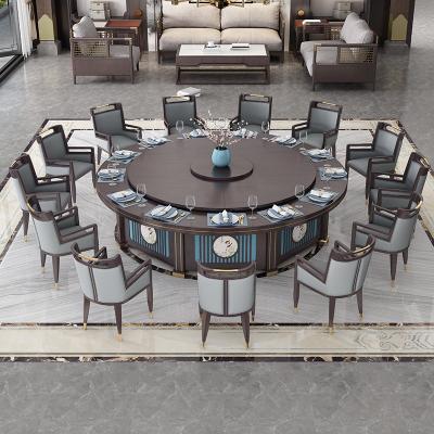 China Large Round Table Electric Extendable Dining Table Automatic Hotel Turntable Restaurant Turntable for sale