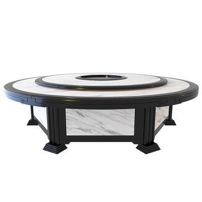 China Large round table restaurant table (the other) adjustable electric hotel dining table and chair automatic rotation for sale