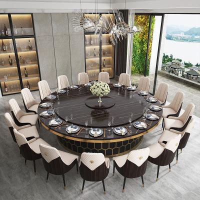 China Chinese Artificial Quartz Stone Table Top Round Custom Design Hot Pot Restaurant Dining Table Set for sale