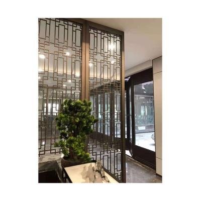 China Contemporary Partition Divider Designed Art Screen Decorative Stainless Steel Screen For Living Room And Home Lobby for sale