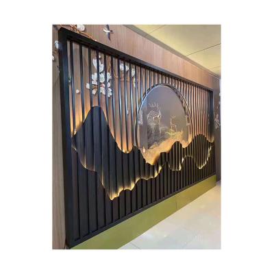 China Contemporary Partition Stainless Steel Indoor Outdoor Screen Customized Waterproof Office and Home Stainless Steel Screen for sale