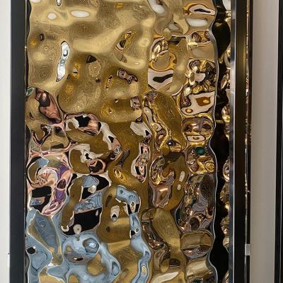 China Decorative / Construction Cheapest 304 Stainless Steel Sheet Embossed Color Coated Stainless Steel Plate Black Mirror Gold Titanium Checked for sale