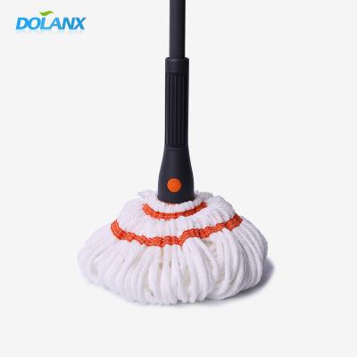 China Durable microfiber twist mop wet pad with detachable pole and mop head for sale