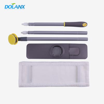 China Dolanx BSCI Durable Comfortable Grip Pole Microfiber Wipe Wire Pad Mop Head for sale