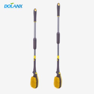 China Sustainable Factory Bath Brush BSCI Certificated High Quality Cleaning Brush With Telescopic Handle for sale