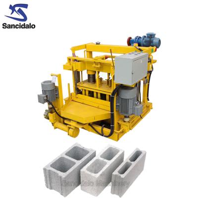 China Building Material Shops Small Movable QT40-3A Egg Laying Cement Cavity Block Making Machine For Sale In USA for sale