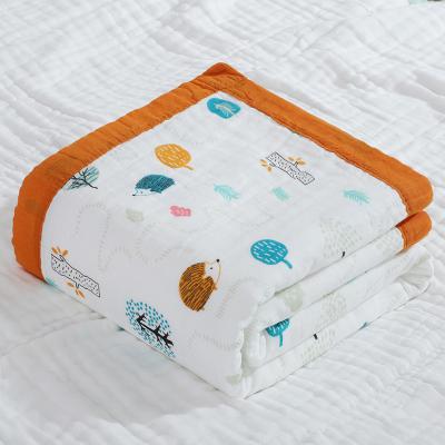 China Manufacturers Direct Sales Folded Cotton Print Comfort Custom Baby Quilted Blanket for sale