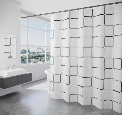 China Amazon Bath Modern Plastic Room Curtains White Waterproof Shower Curtain for sale