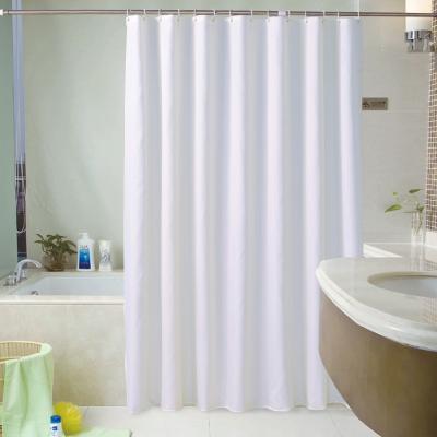 China Factory Supply Discount Price 80*200Cm Waterproof Bath Waterproof White Shower Curtain for sale