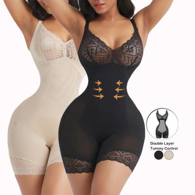 China Breathable Drop Shipping A Pice Lace Spice Tummy Control Slimming 2020 Jumpsuits For Women Body Shaper for sale